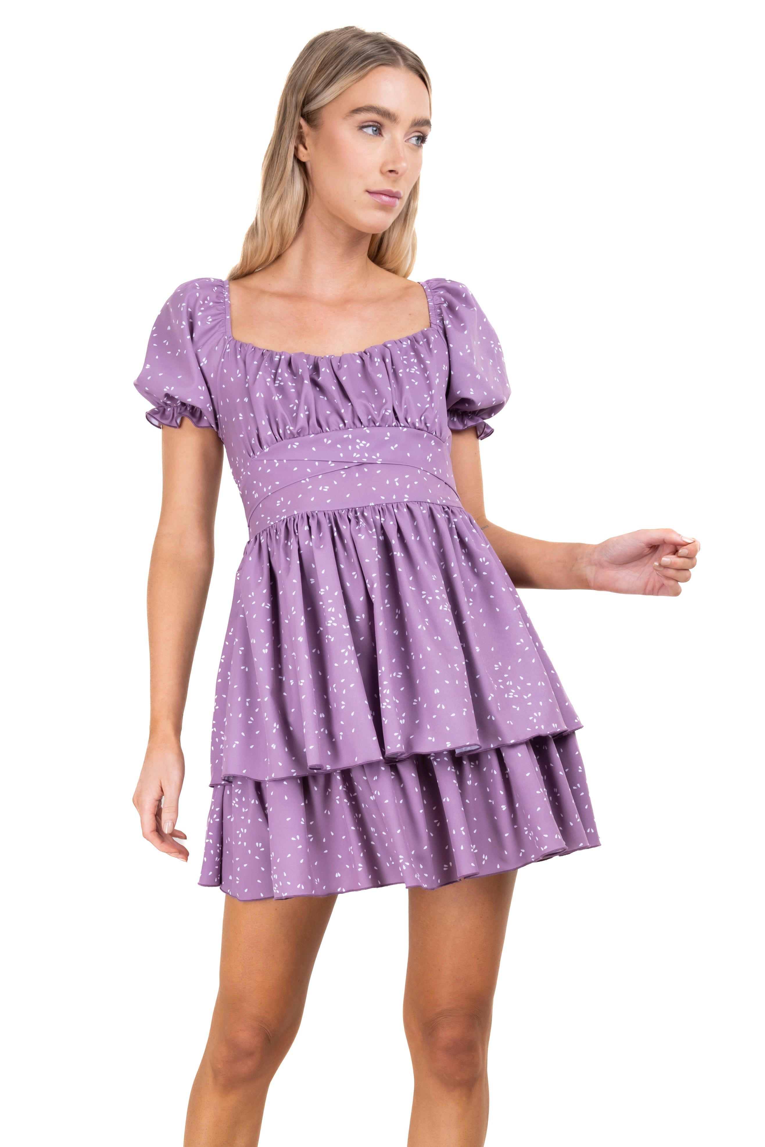 Vestido Mini Detalle Manga Abullonada sold by Shasa