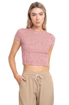 Top manga corta pata de gallo sold by Shasa