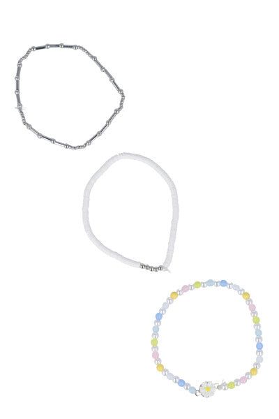 Set 3 pulseras cuentas sold by Shasa