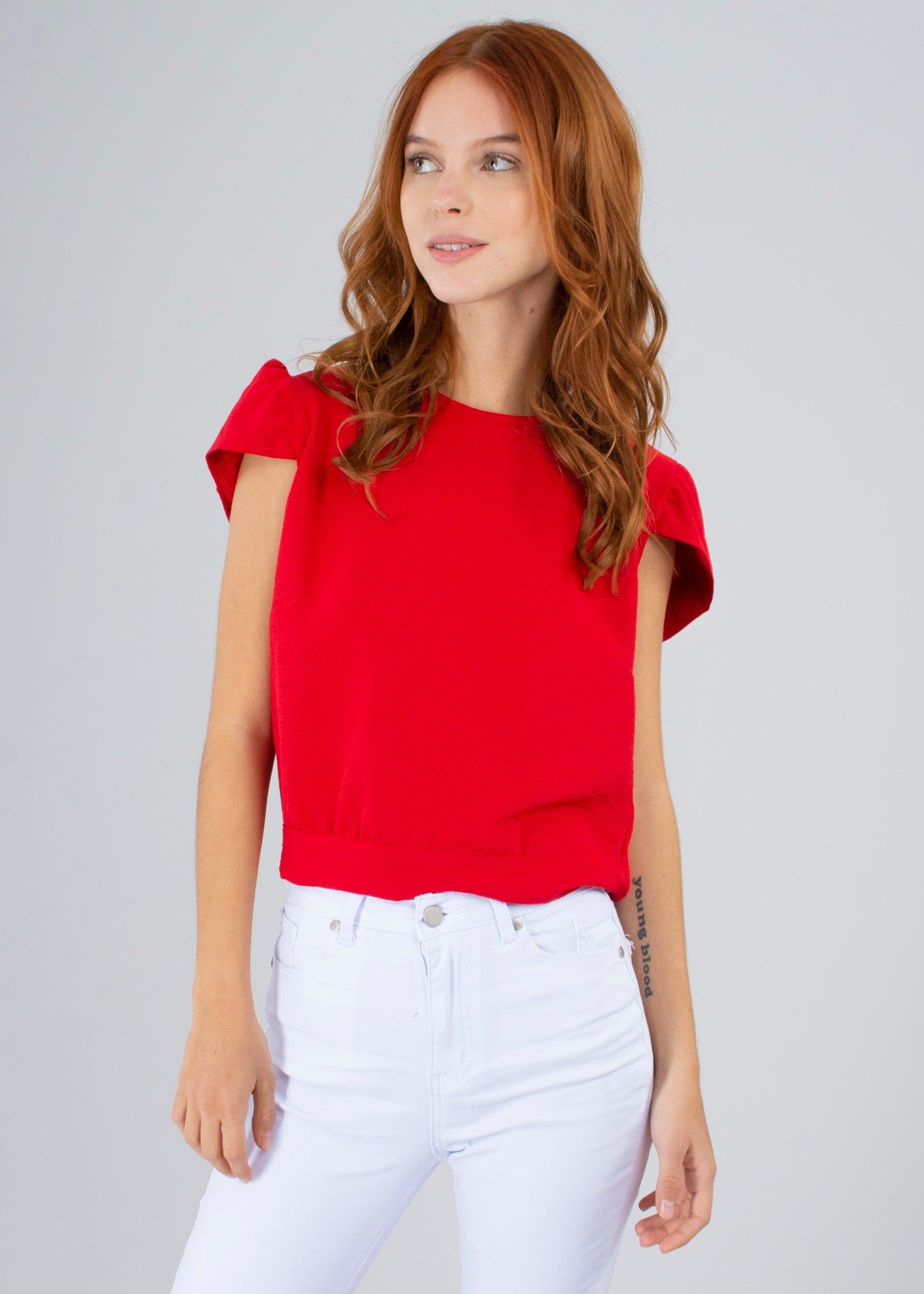 Blusa manga abullonada espalda abierta cinta sold by Shasa product image thumbnail 5