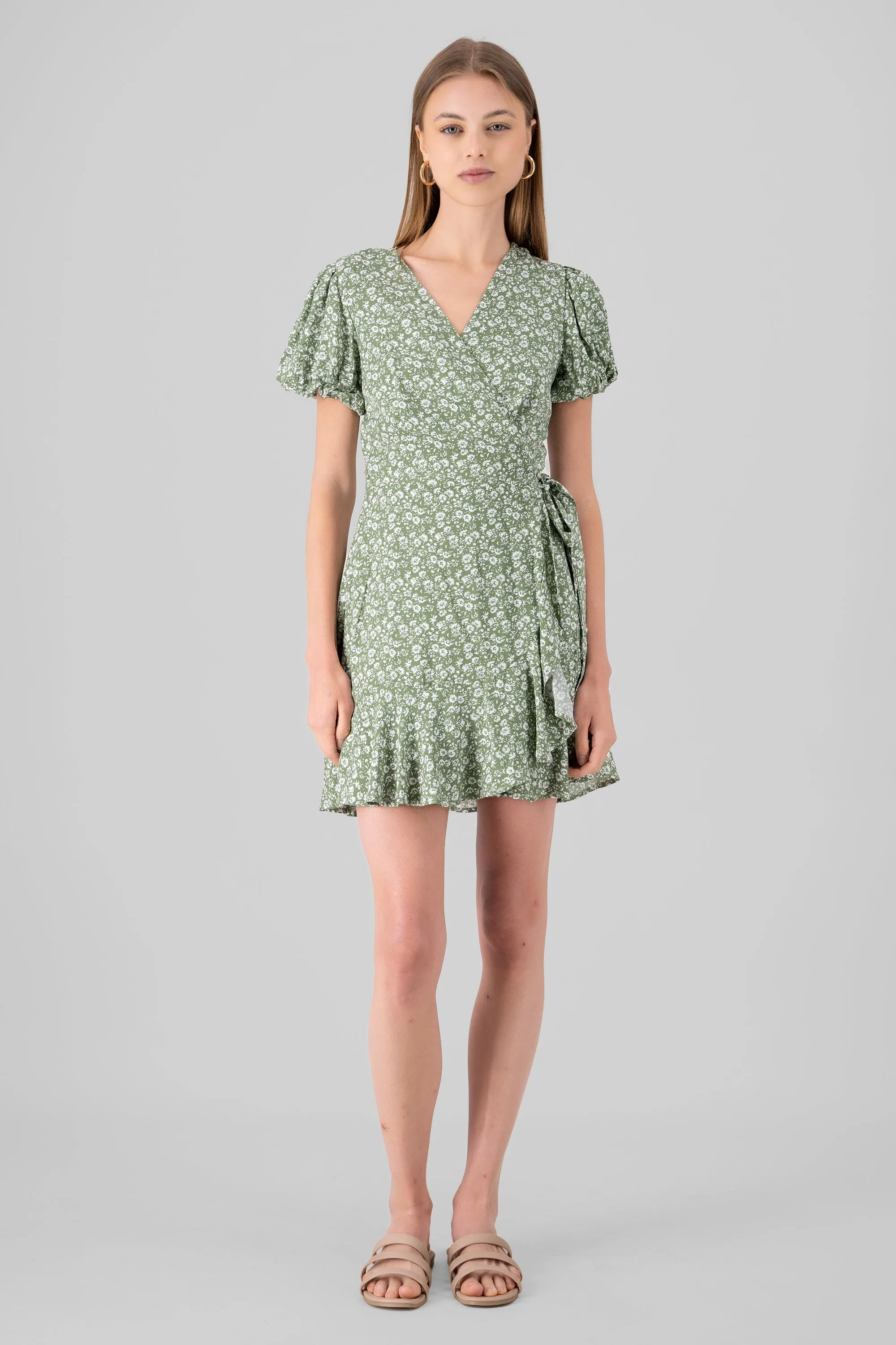 Vestido wrap flores sold by Shasa