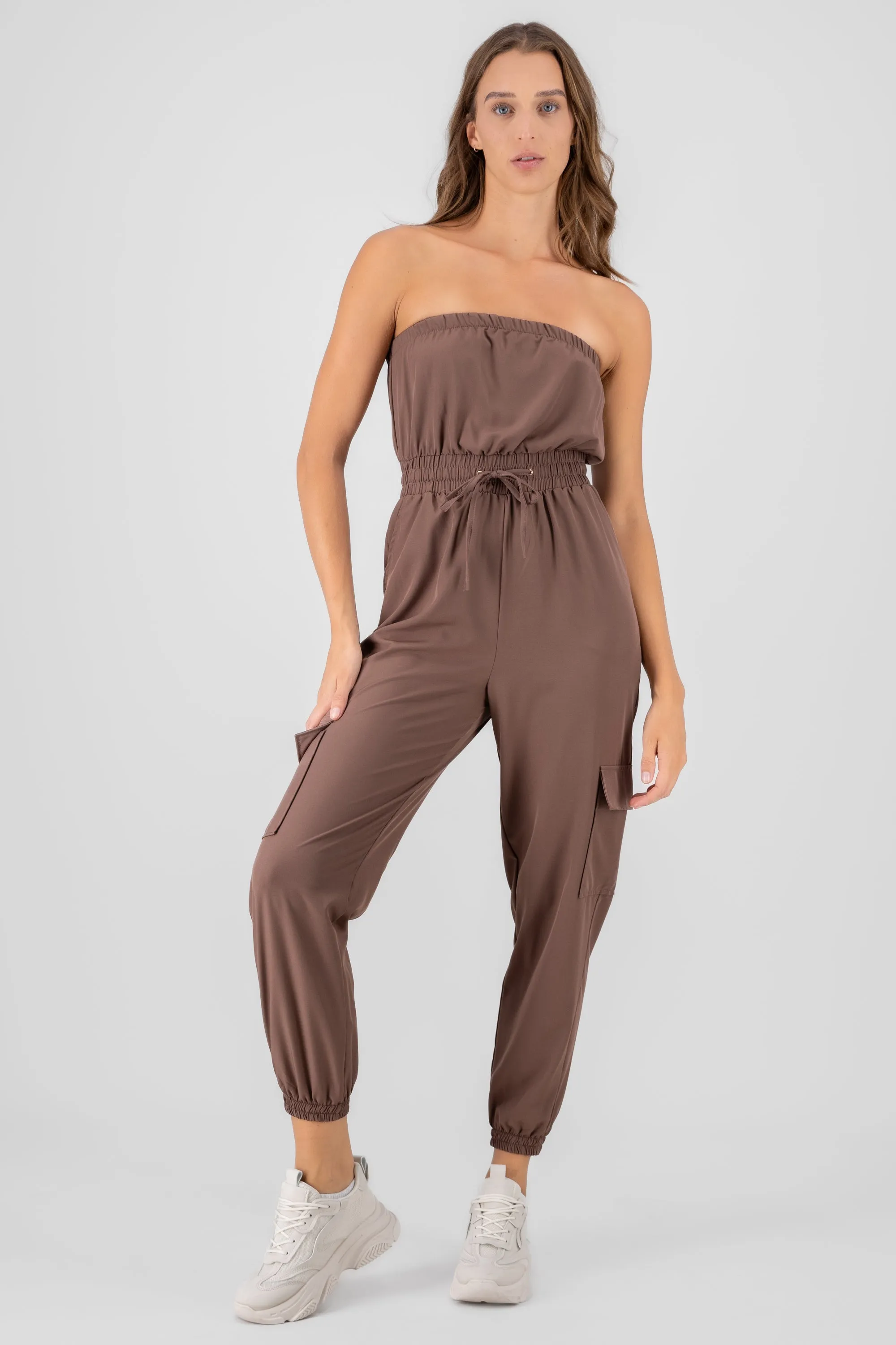 Jumpsuit Strapless Jogger Liso sold by Shasa