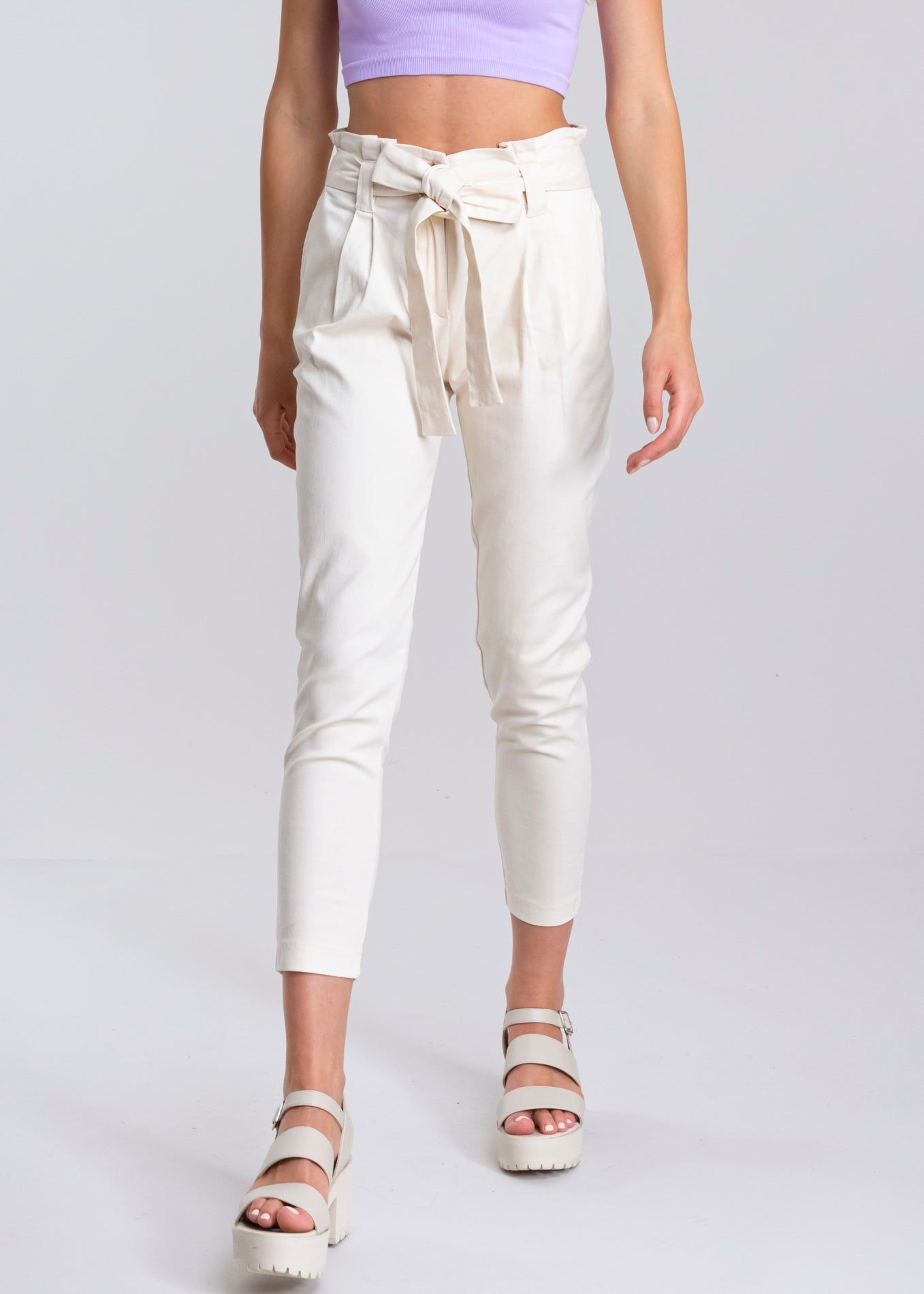 Pantalón paper bag cintura alta cinturón sold by Shasa product image thumbnail 2