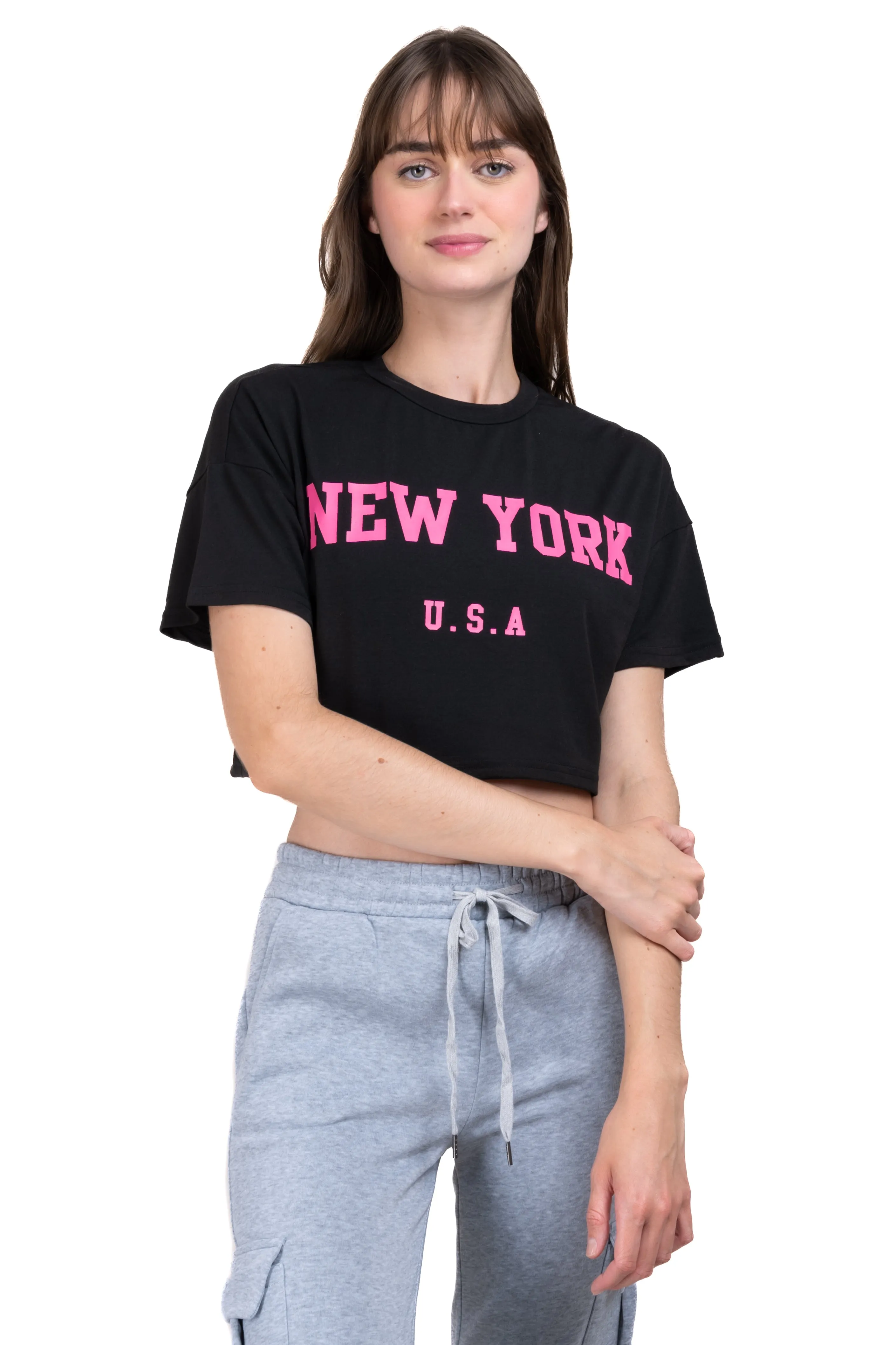 Playera crop boxy Nueva York sold by Shasa