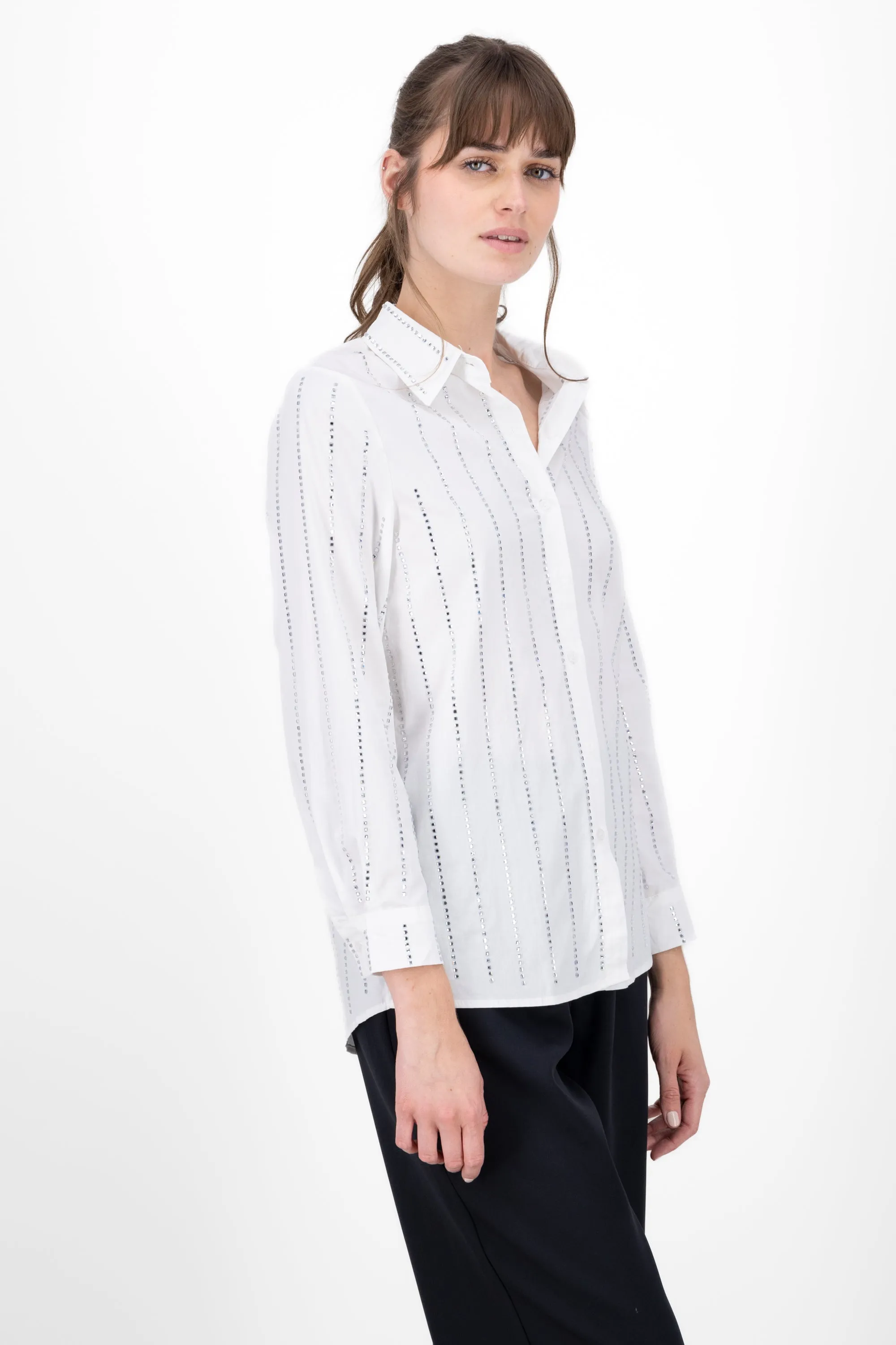 Camisa larga detalle brillos sold by Shasa product image thumbnail 3