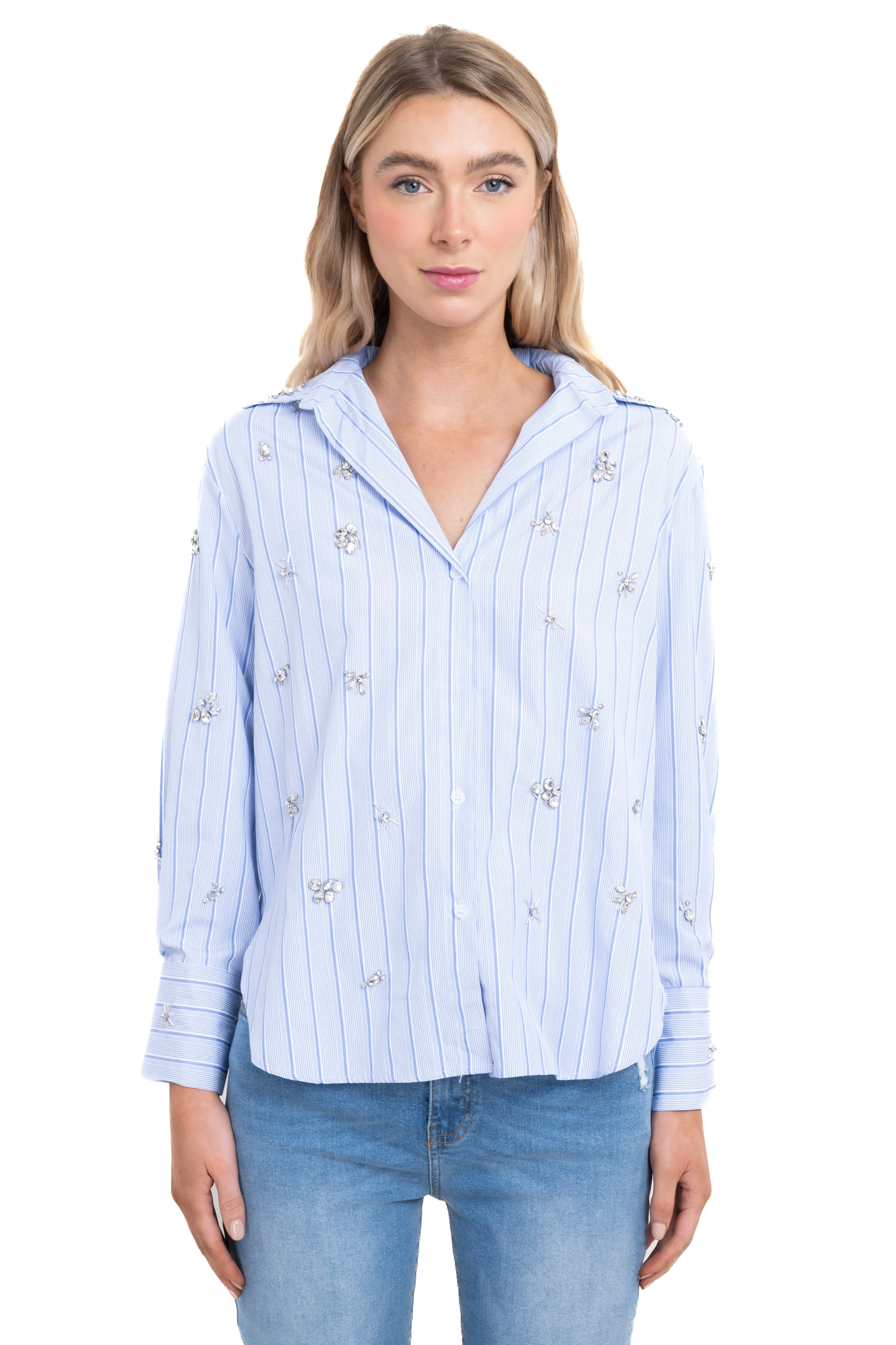 Camisa rayas detalle aplicaciones sold by Shasa product image thumbnail 2