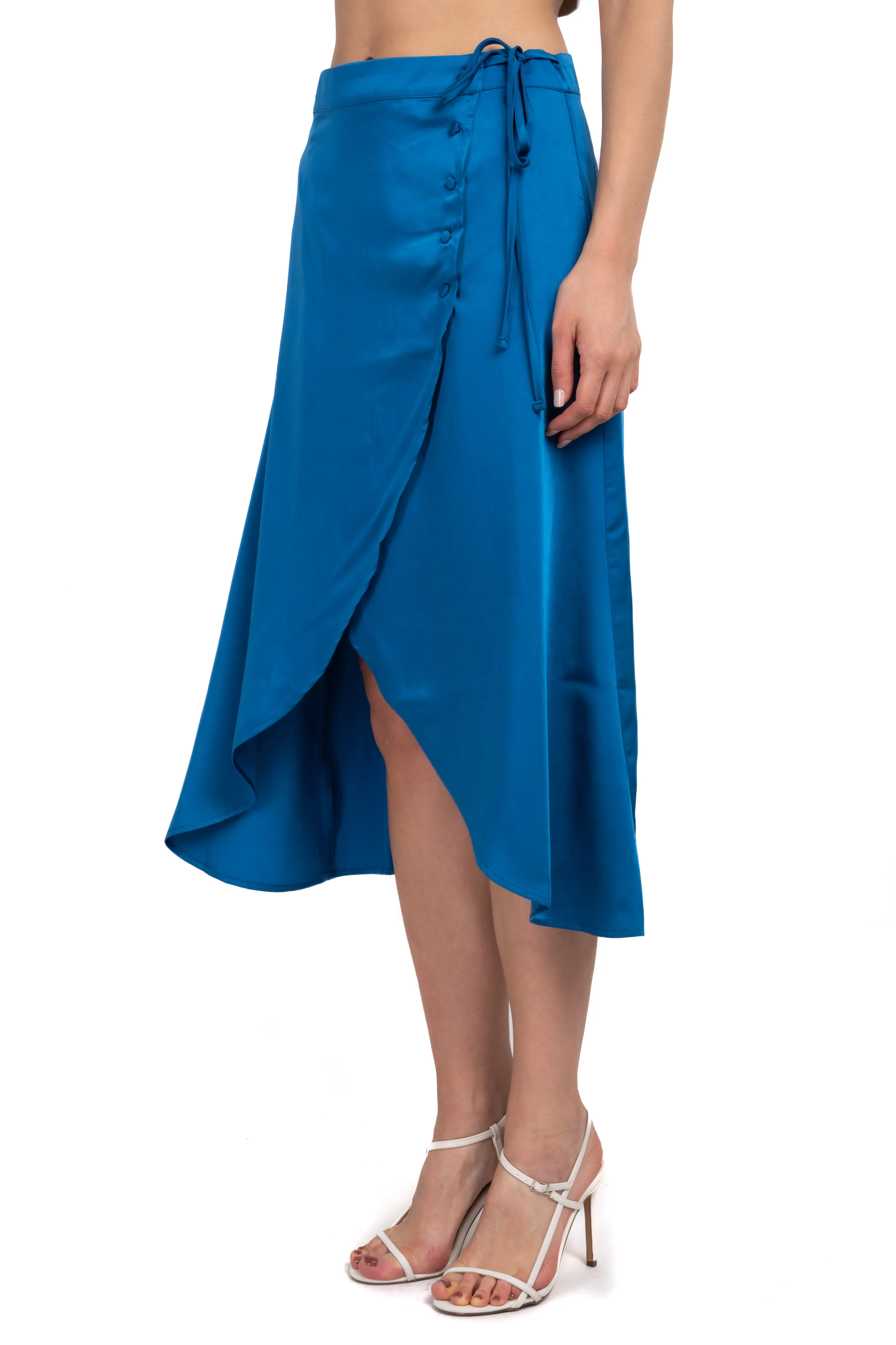 Falda midi cruzada satín sold by Shasa product image thumbnail 3