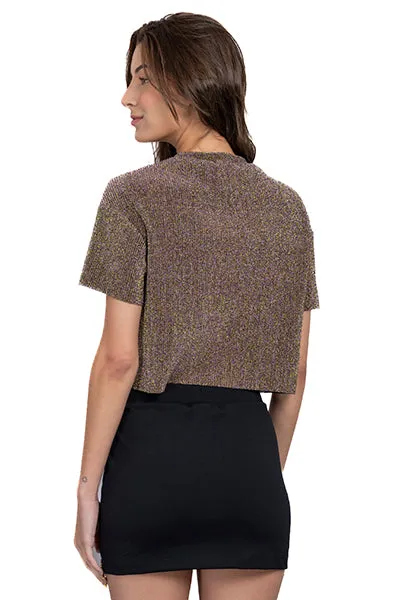 Top Crop Manga Corta Brillos sold by Shasa product image thumbnail 4