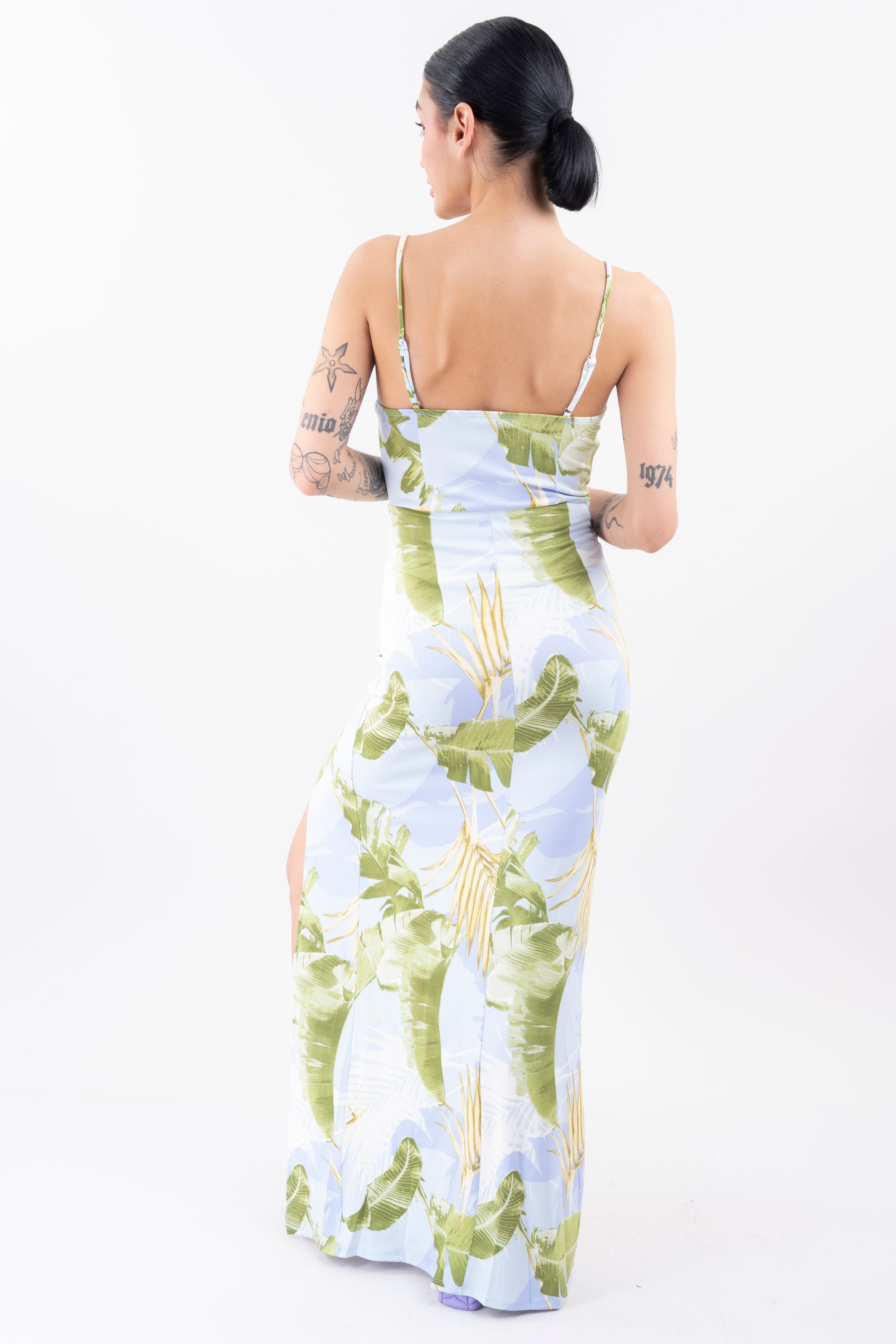 Vestido maxi abertura tropical sold by Shasa product image thumbnail 4