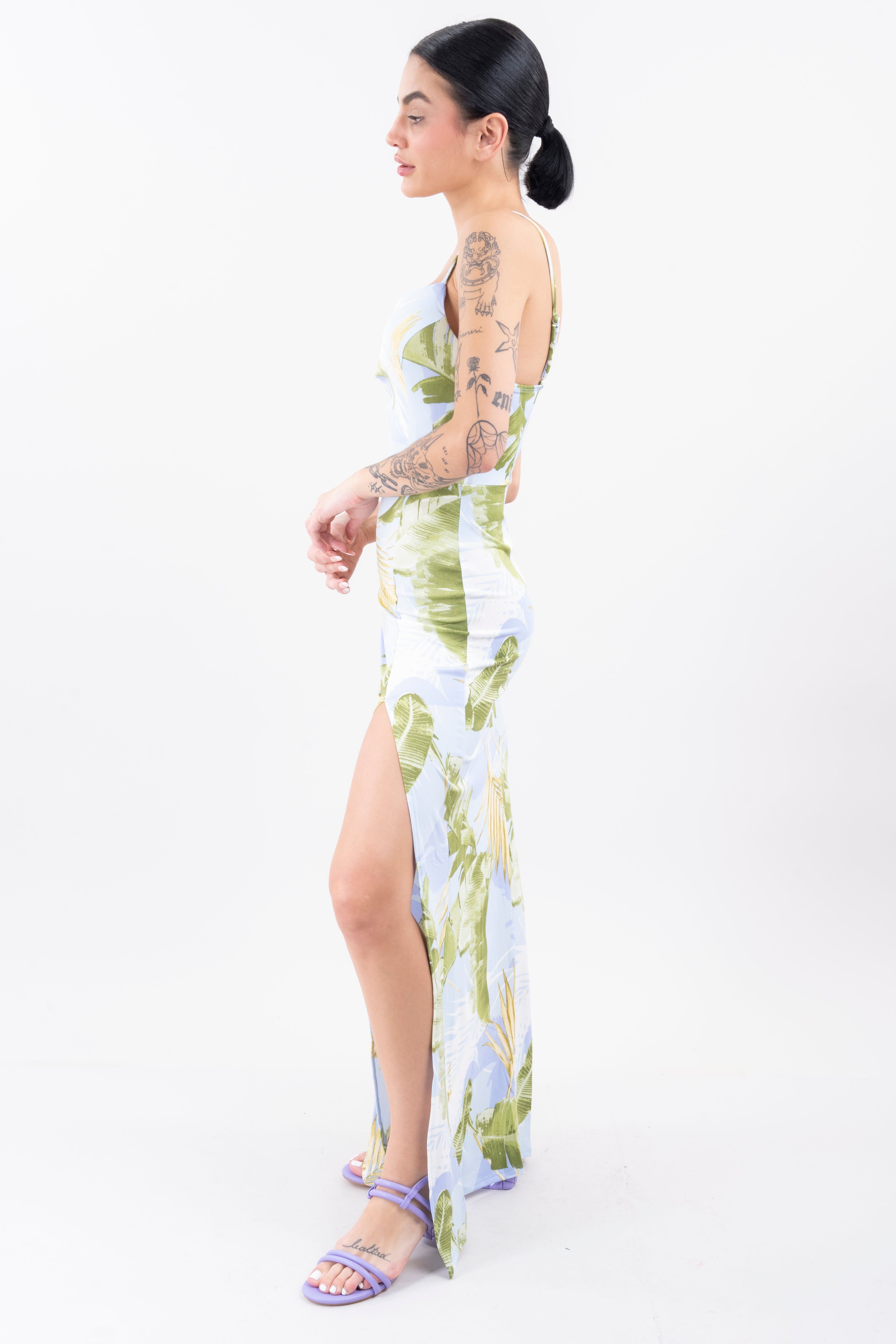 Vestido maxi abertura tropical sold by Shasa product image thumbnail 3