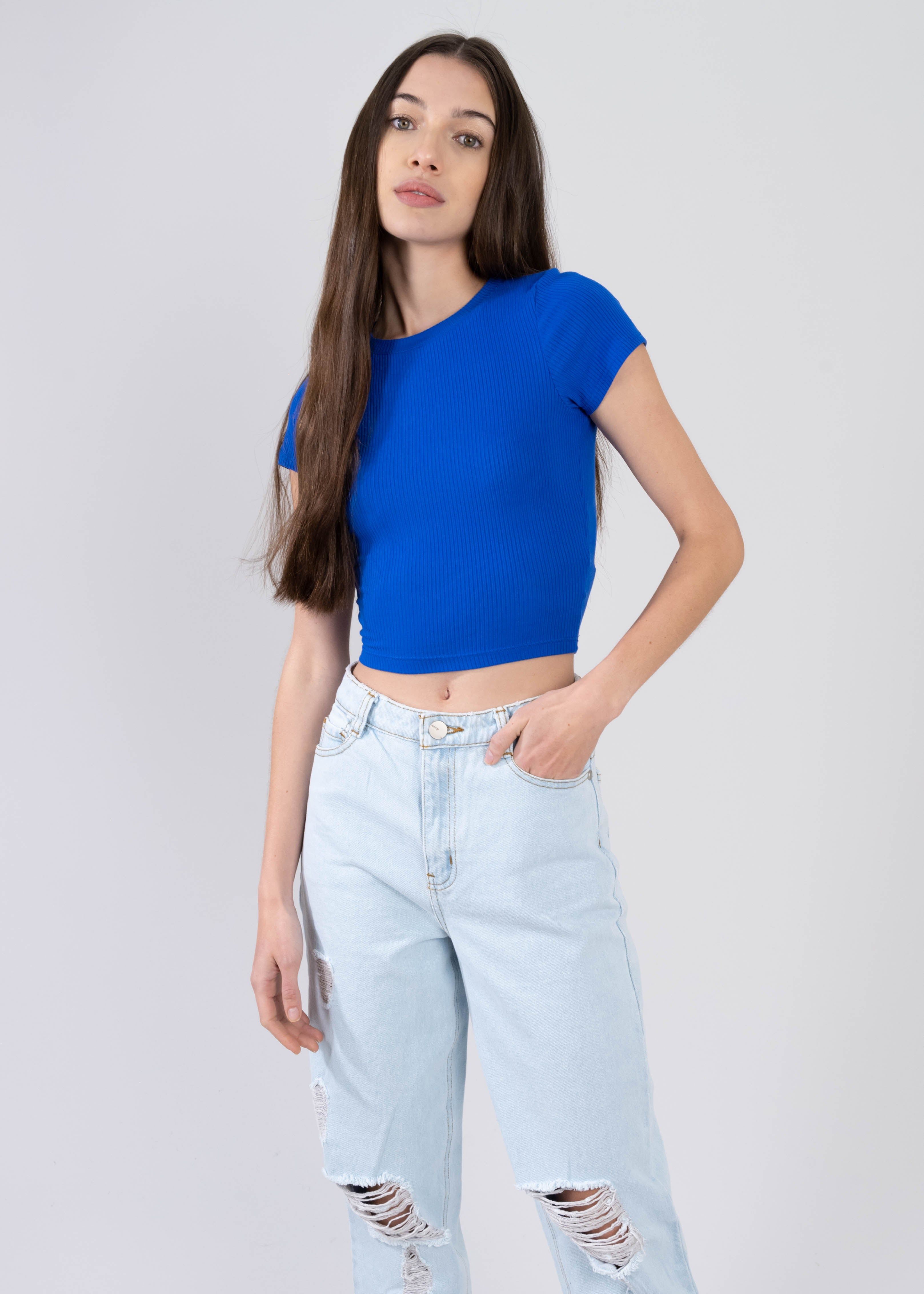 Top manga corta acanalado sold by Shasa