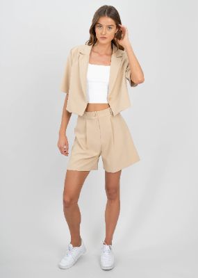 Saco crop manga corta sold by Shasa