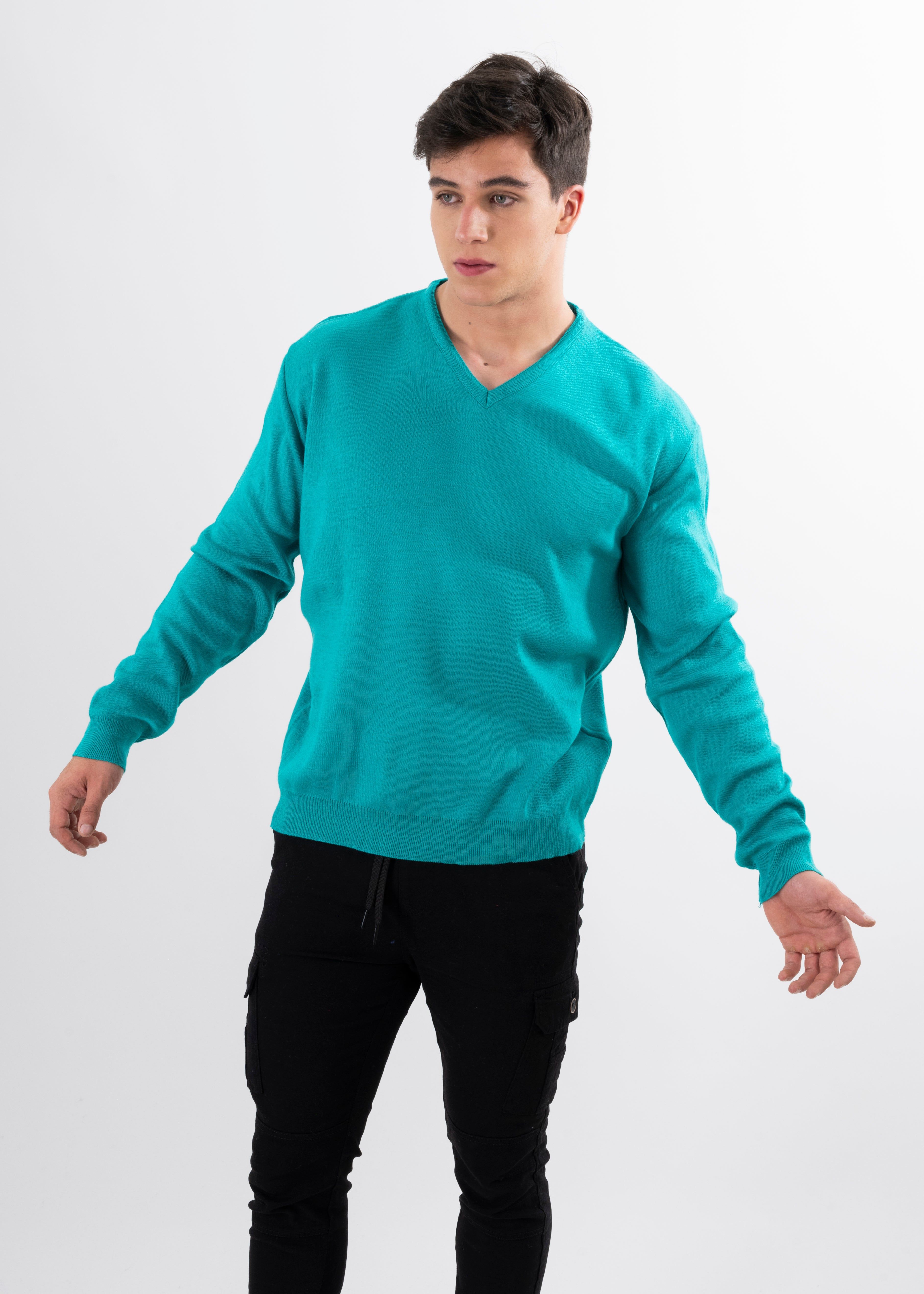 Suéter cuello V básico sold by Shasa