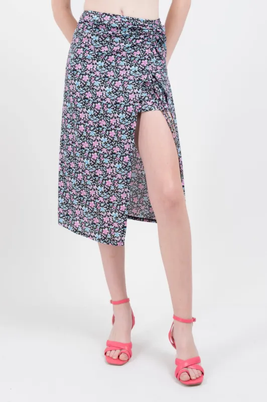 Falda midi flores sold by Shasa