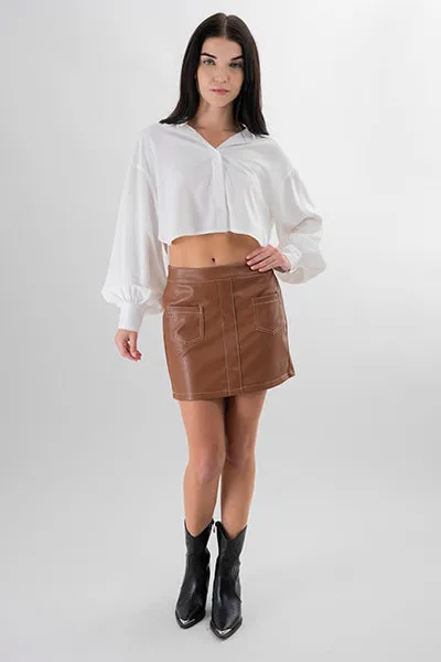 Falda mini bolsas botones sold by Shasa