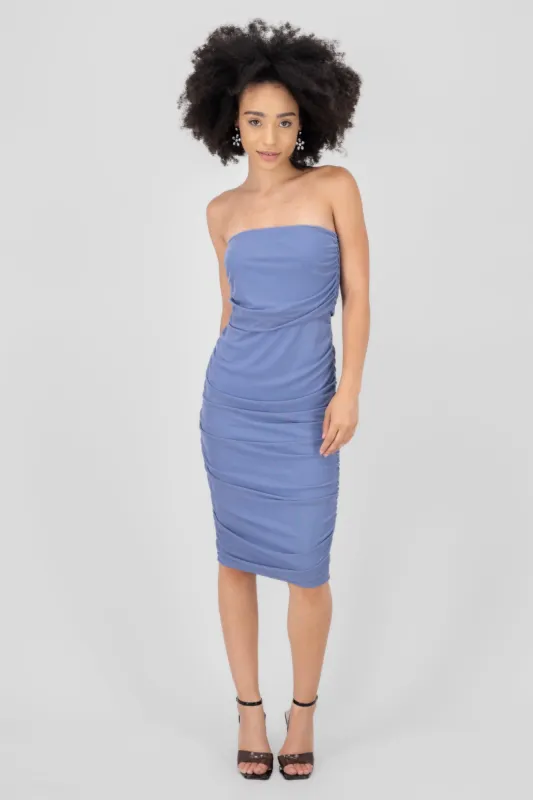 vestido drapeado sold by Shasa