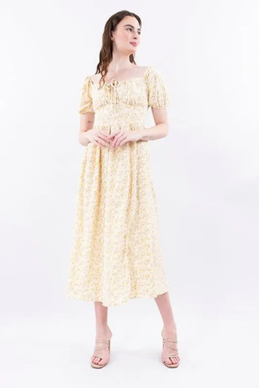 Vestido Midi Smock Flores sold by Shasa