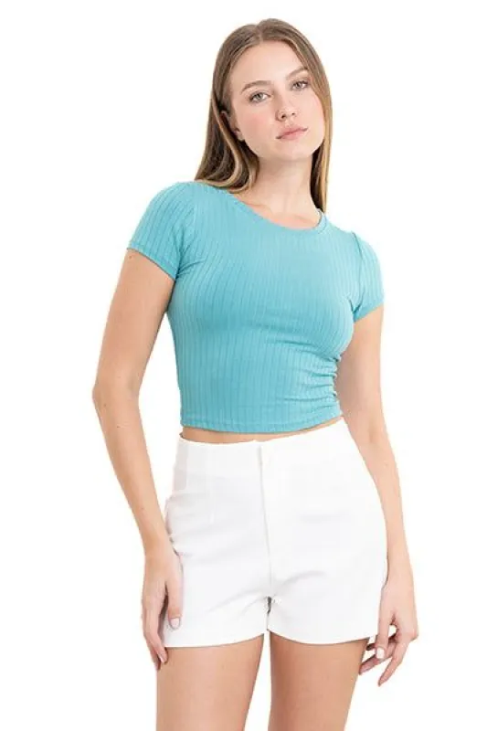 Top rib cuello redondo sold by Shasa