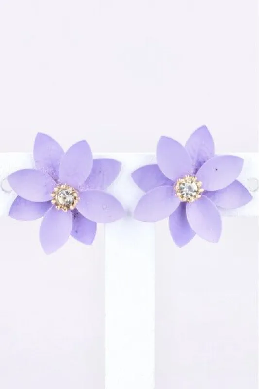 Aretes studs flores sold by Shasa
