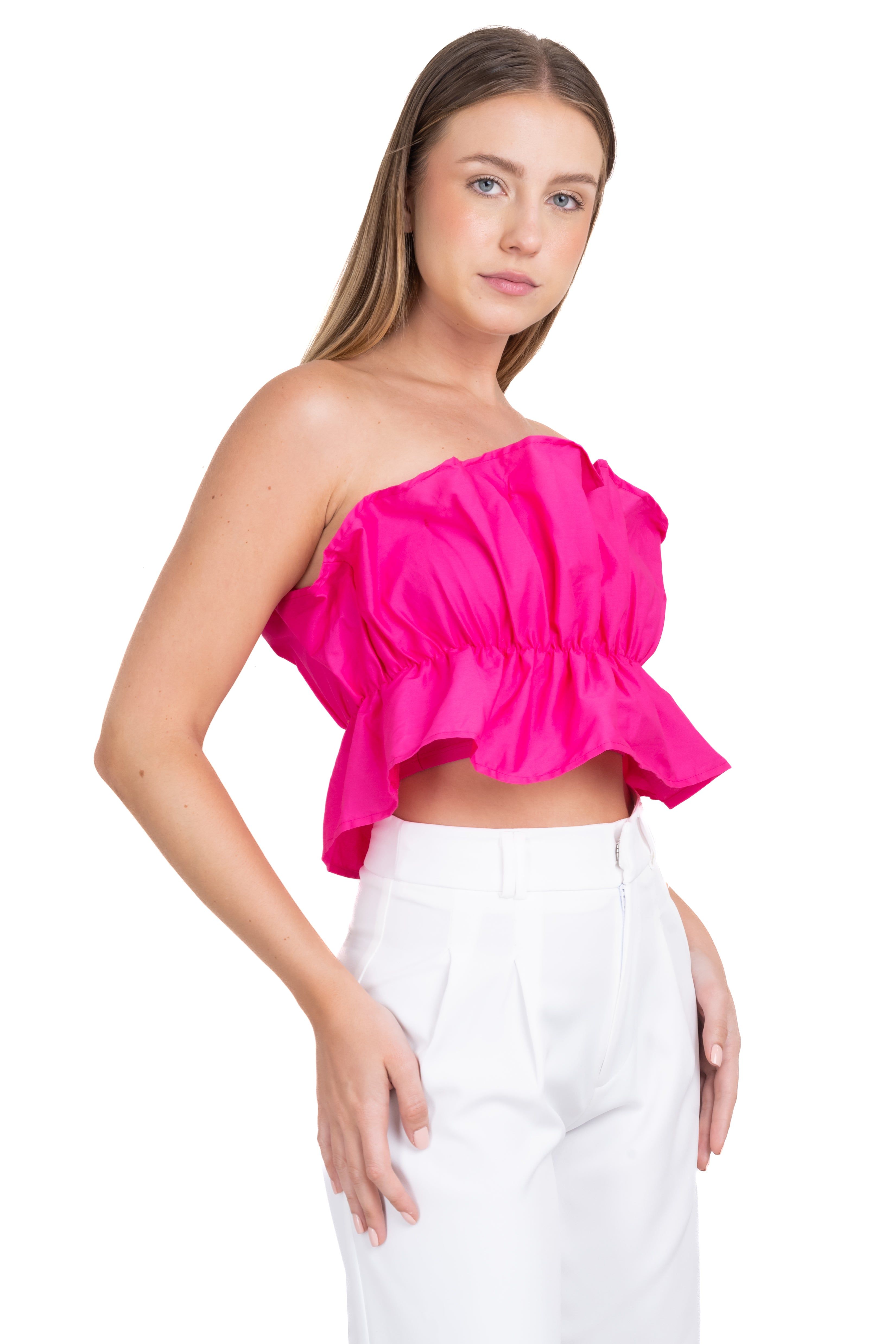 Top strapless liso fruncido sold by Shasa product image thumbnail 3