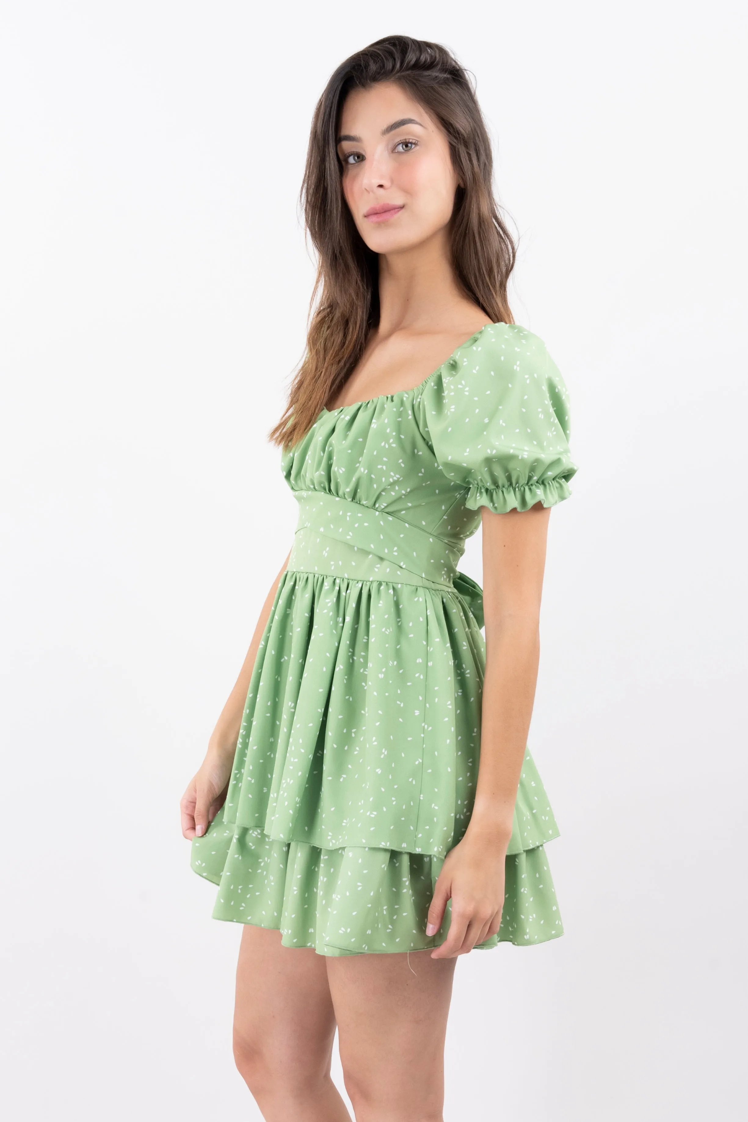 Vestido Mini Detalle Manga Abullonada sold by Shasa product image thumbnail 3