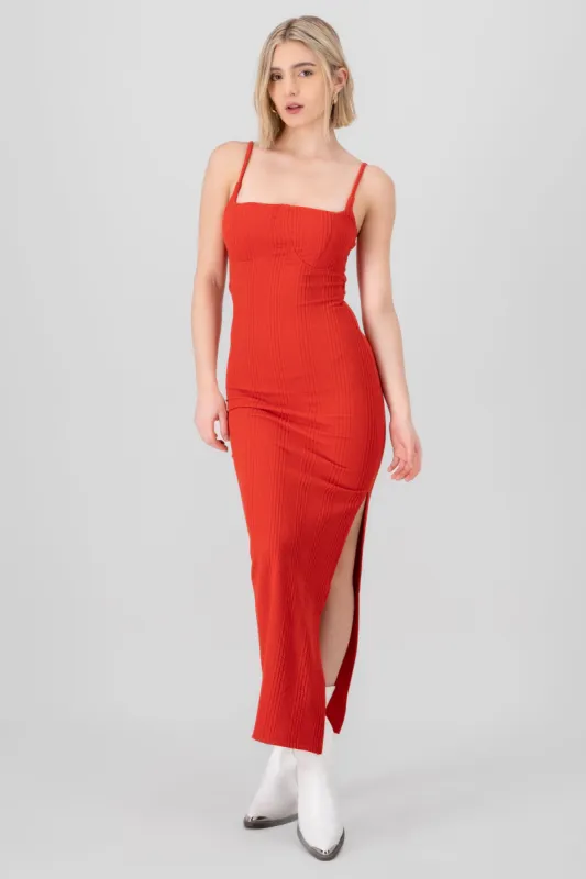 Vestido maxi textura sold by Shasa