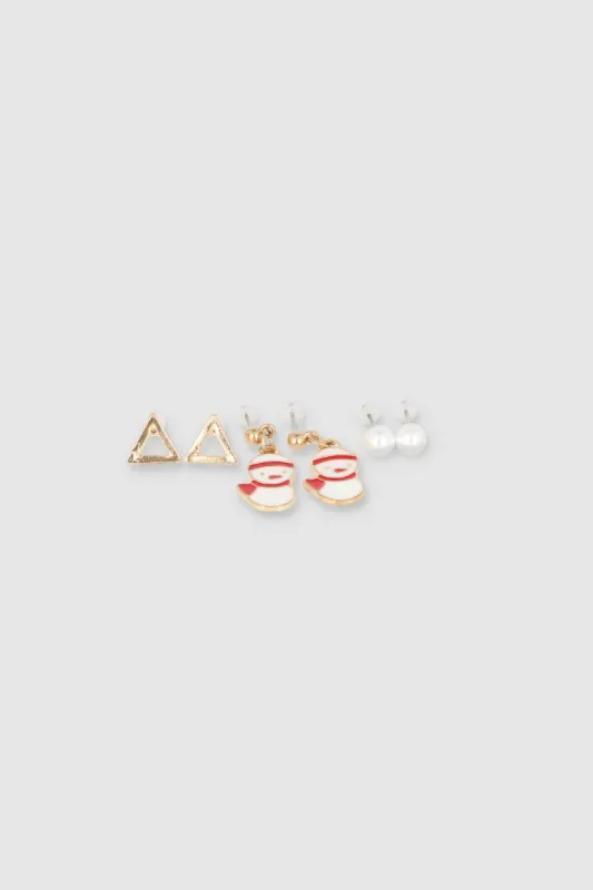 3Pr Aretes Santa sold by Shasa