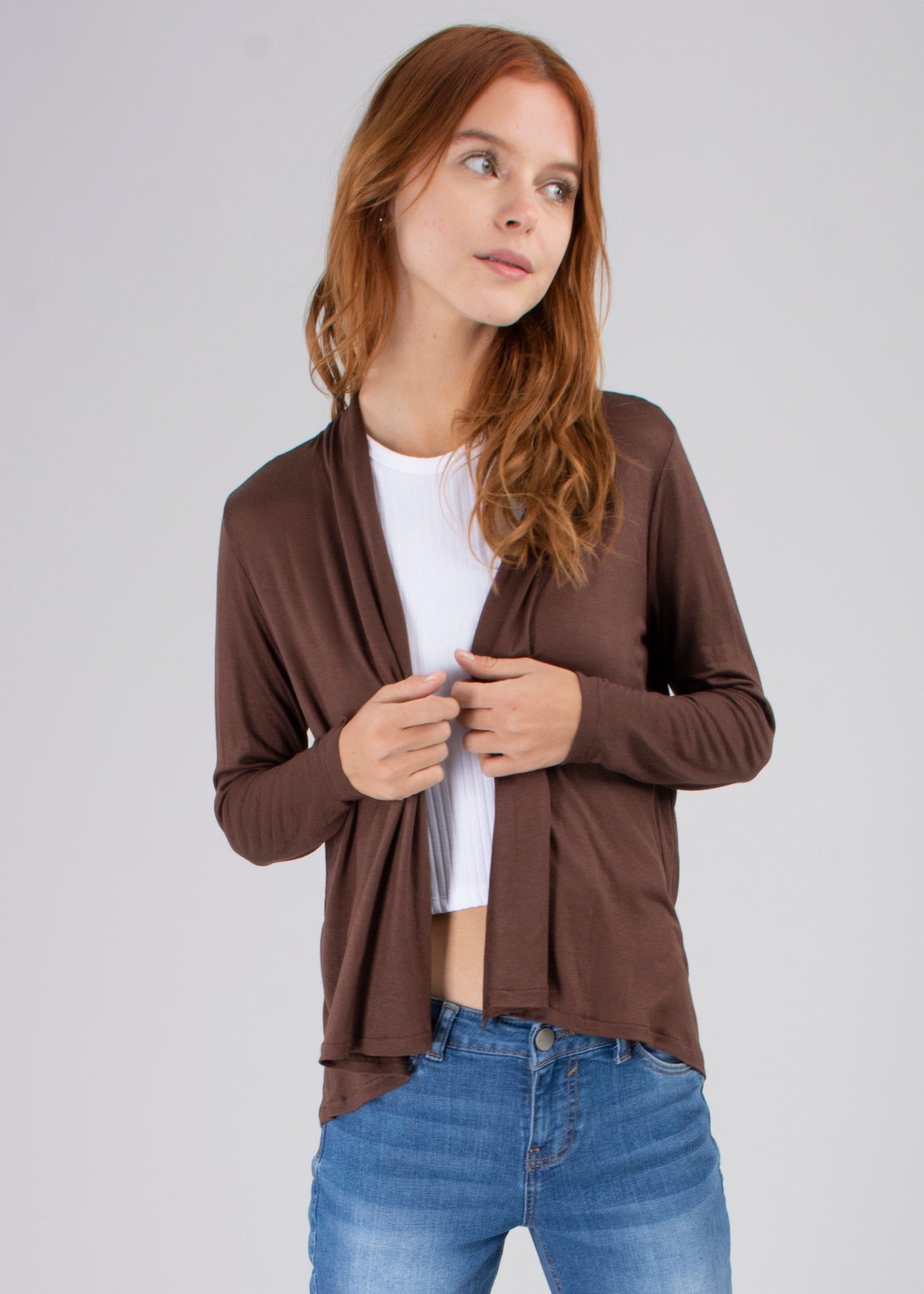 Cárdigan liso cascada frontal sold by Shasa product image thumbnail 2