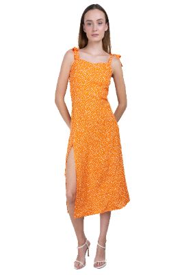 Vestido tirantes olanes flores sold by Shasa