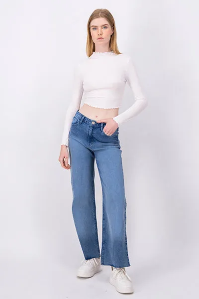 Jeans rectos flequillos sold by Shasa