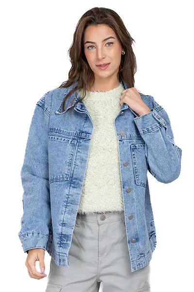 Chamarra denim oversize bolsillos sold by Shasa