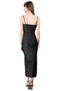 Vestido maxi liso satin sold by Shasa