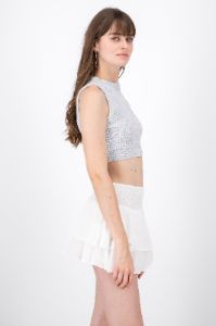 Crop Sin Manga Con Lurex sold by Shasa