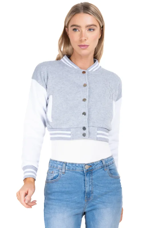 Chamarra bomber bordado NY sold by Shasa