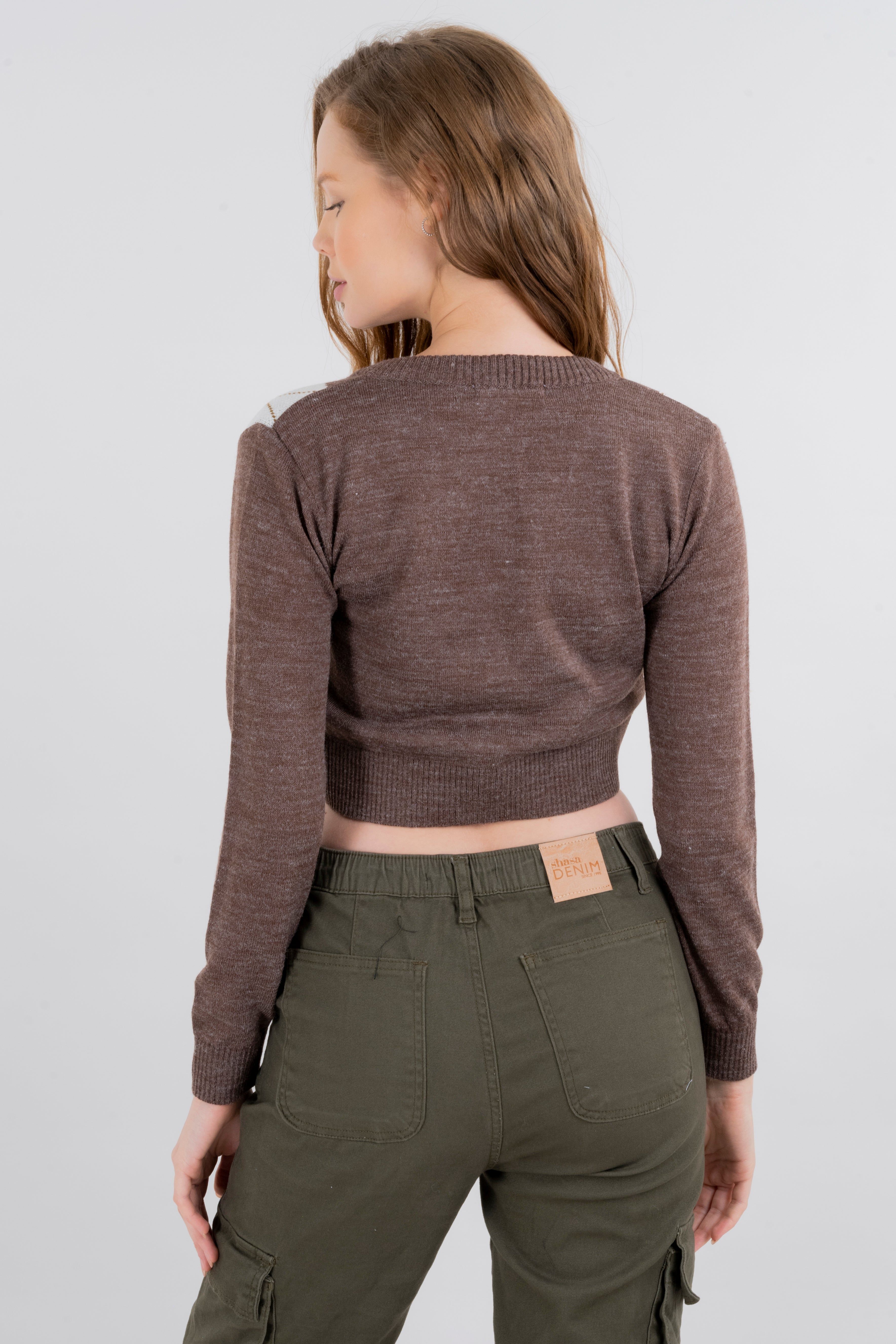 Suéter crop rombos sold by Shasa product image thumbnail 4