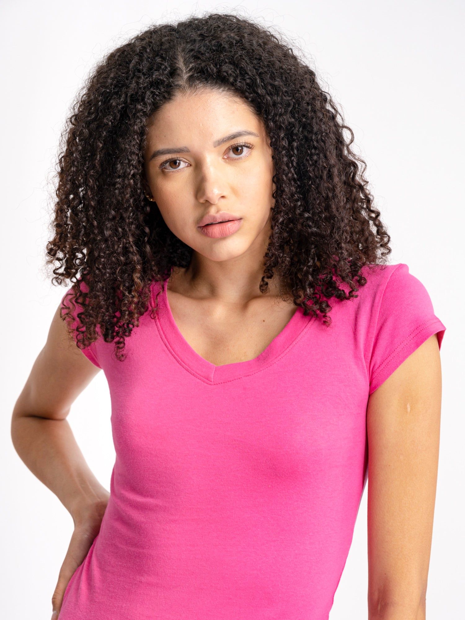 Blusa manga corta cuello v sold by Shasa