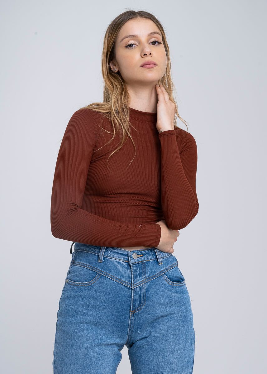 Top acanalado manga larga sold by Shasa