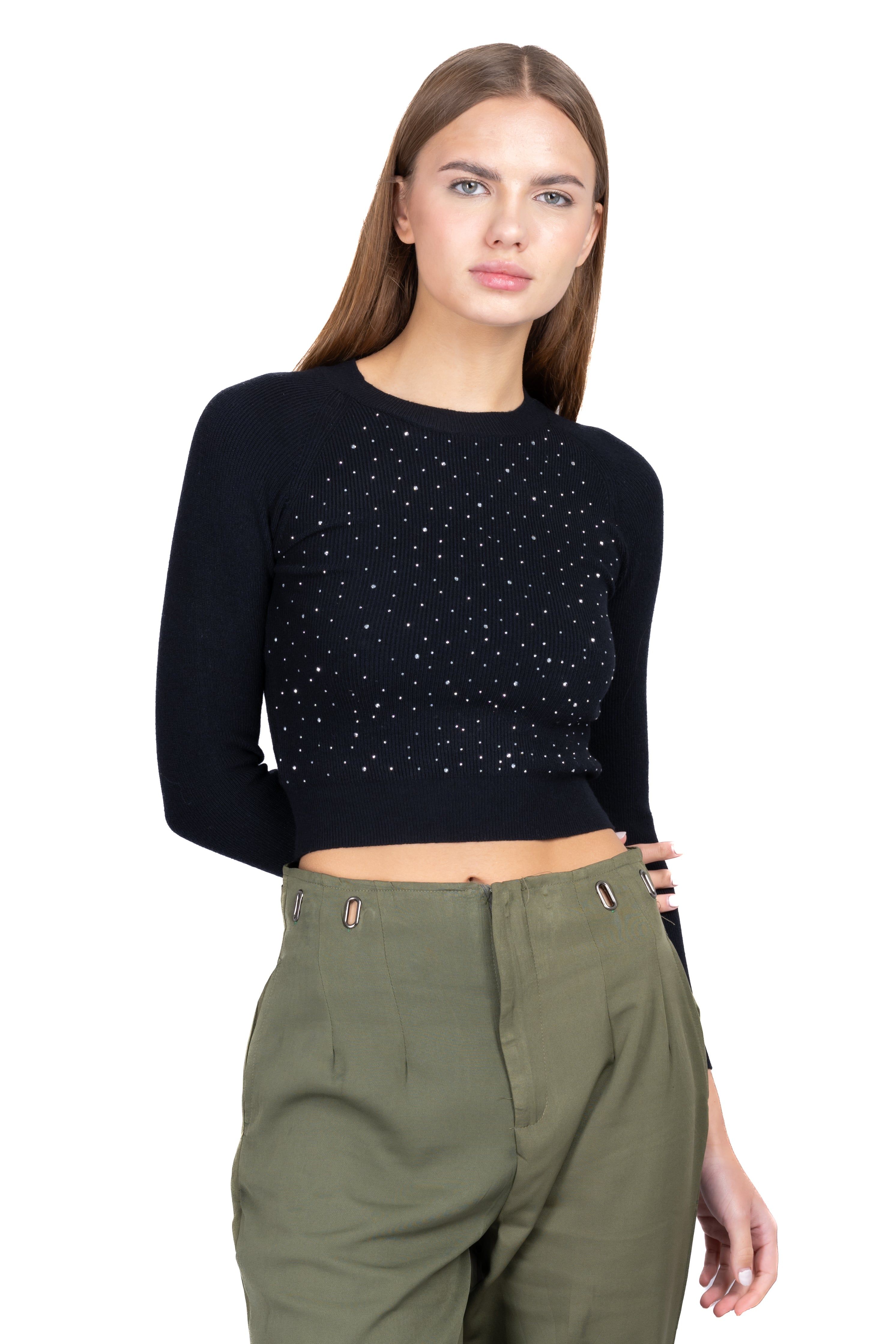 Suéter acanalado aplicación brillos sold by Shasa