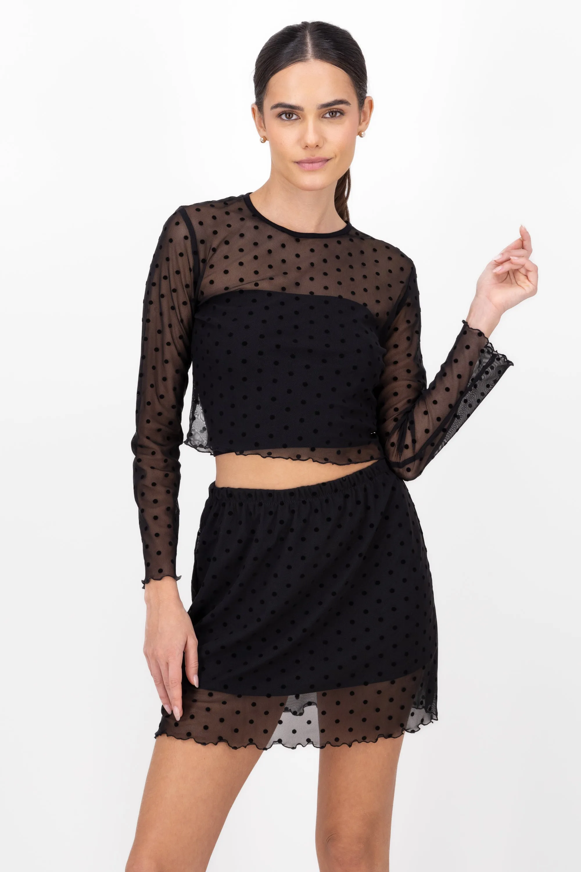 Top mesh manga larga sold by Shasa