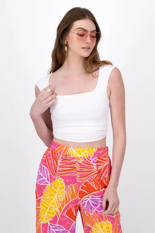 Top Sin Manga De Escote Cuadrado Liso sold by Shasa