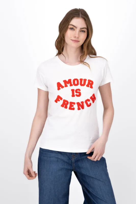 Playera Estampado Amour Is French sold by Shasa