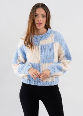 Suéter ancho tejido cuadros sold by Shasa