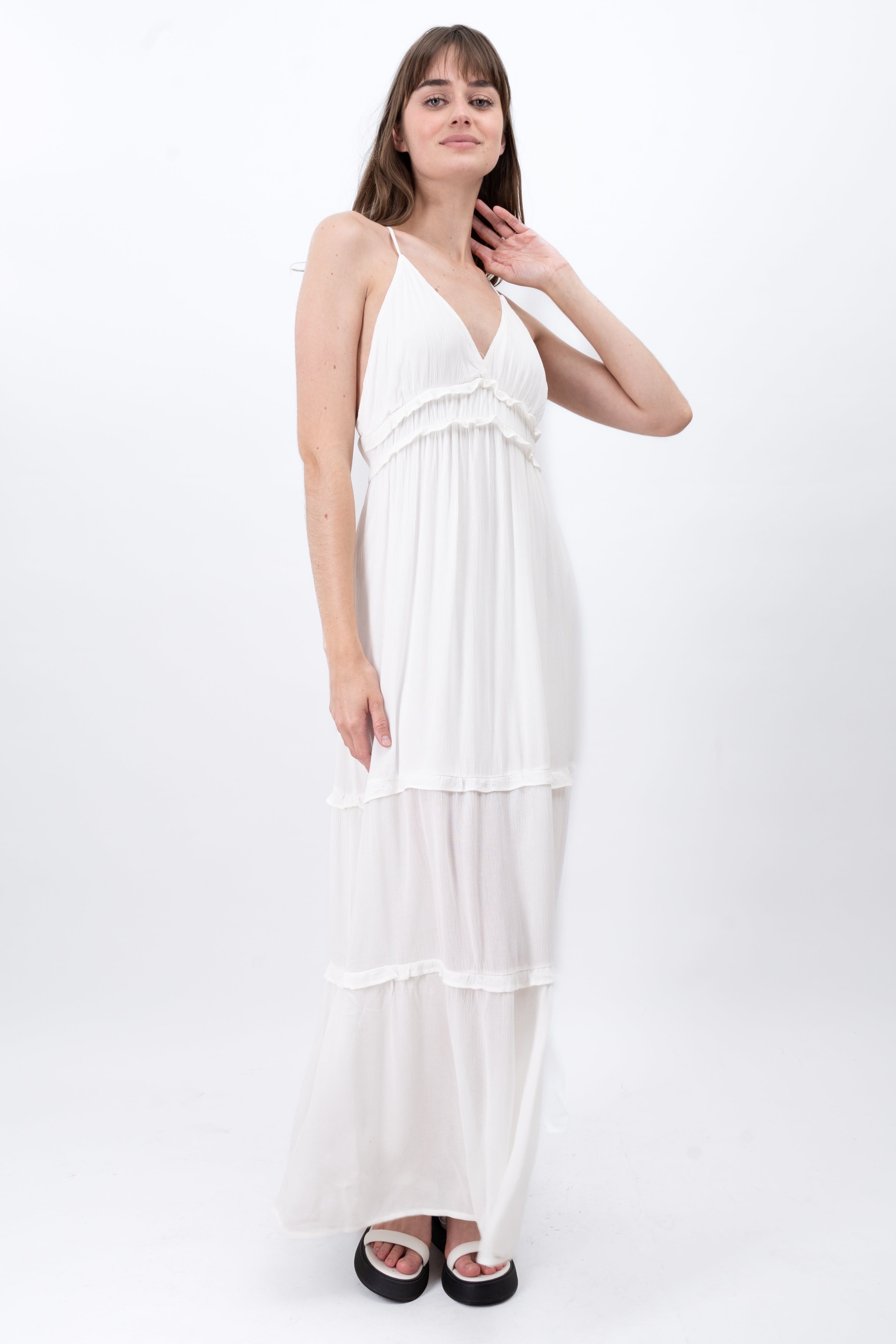 Vestido maxi con detalle de olan sold by Shasa product image thumbnail 2