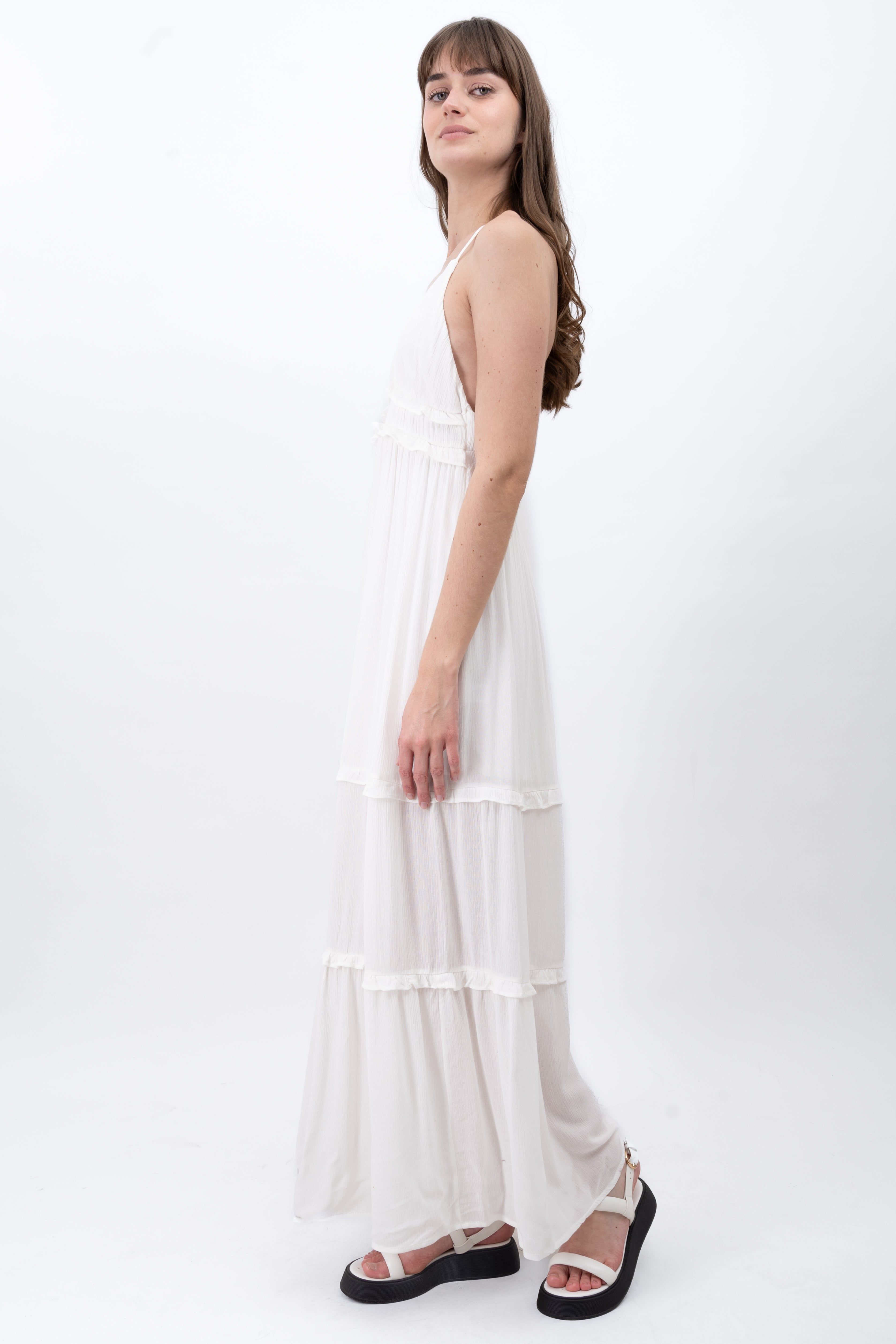 Vestido maxi con detalle de olan sold by Shasa product image thumbnail 3