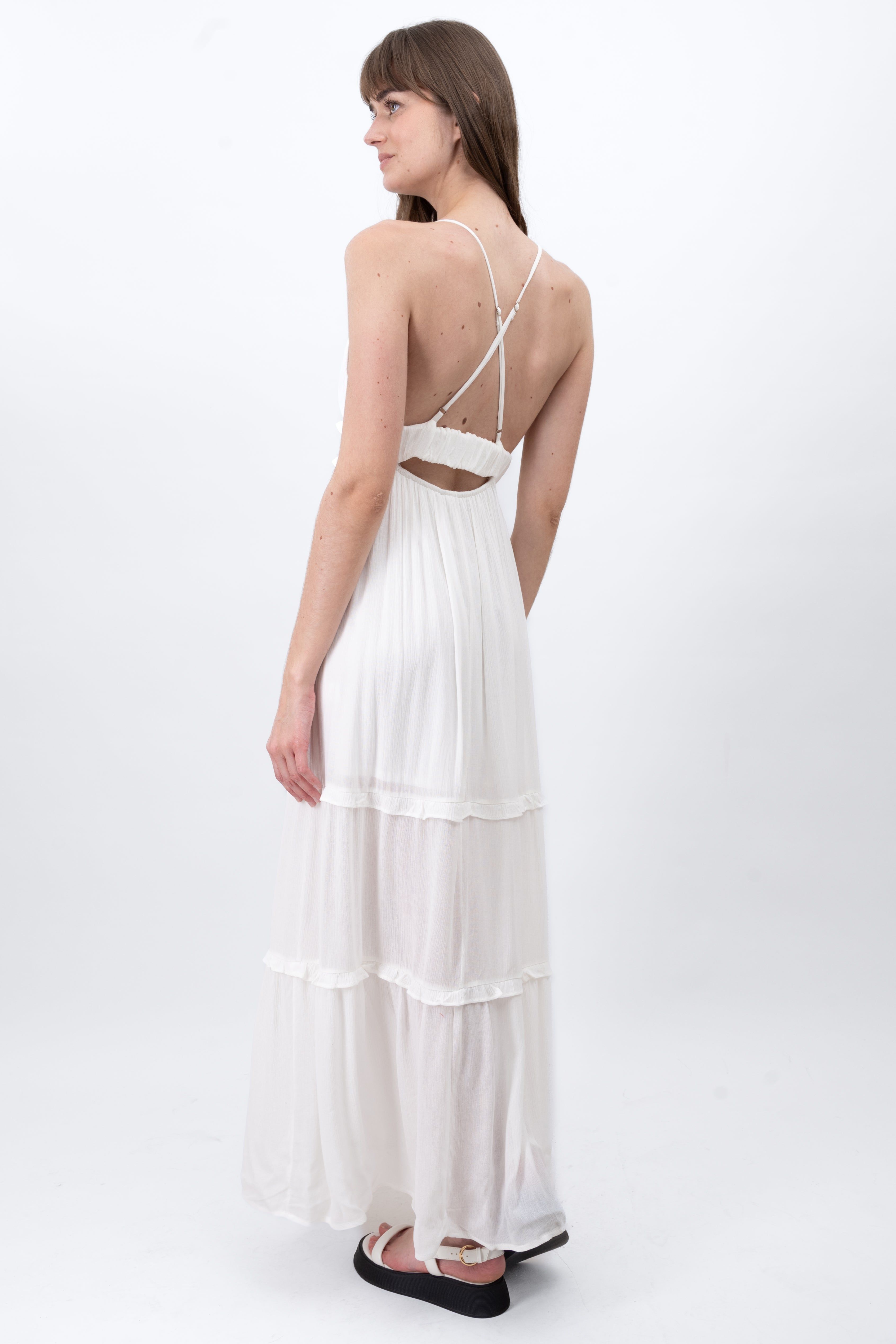 Vestido maxi con detalle de olan sold by Shasa product image thumbnail 4