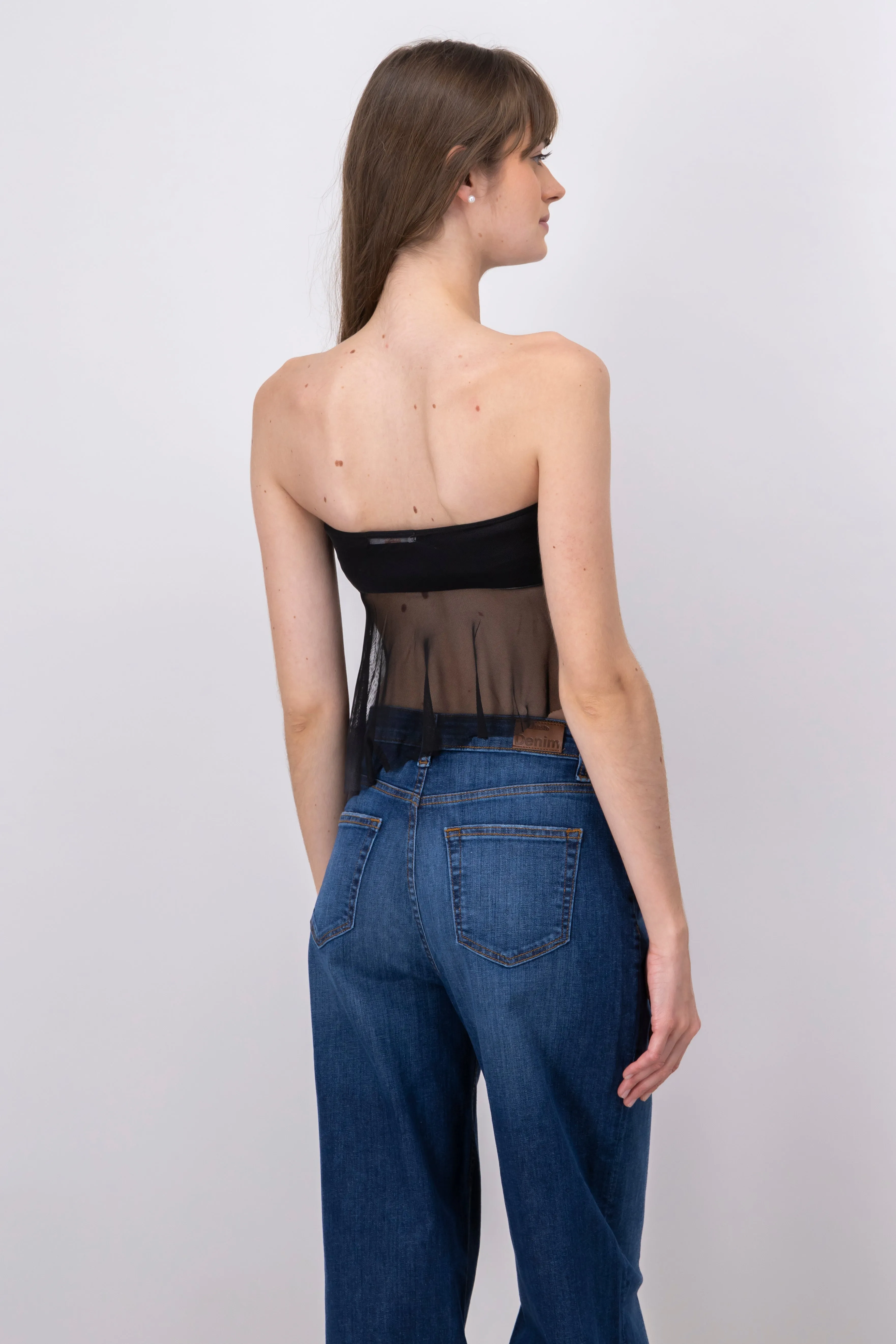 Top strapless mesh irregular sold by Shasa product image thumbnail 4