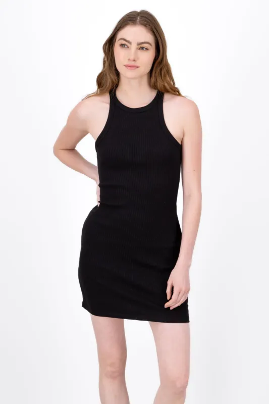 Vestido Mini Rib Detalle Cuello sold by Shasa