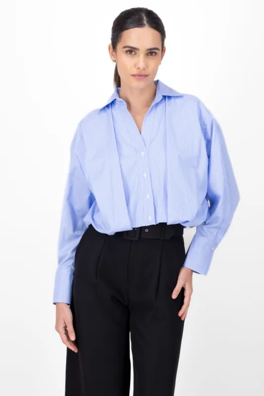 Blusa rayas manga larga efecto burbuja Hypsters sold by Shasa