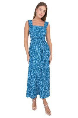 Vestido maxi elástico flores sold by Shasa