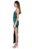 Vestido maxi abertura brillos sold by Shasa